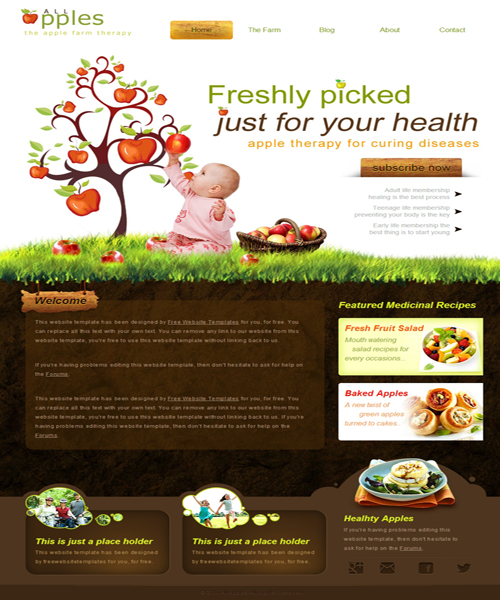  精美农业果园网站模板源码下载