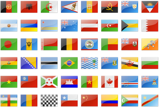 世界各国国旗图标素材下载