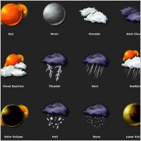 天气预报png图标矢量图
