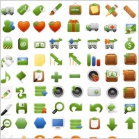 绿色安卓iphone手机应用系统图标素材