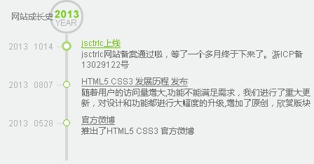 网站发展历史时间轴特效-HTML5 CSS3 特效