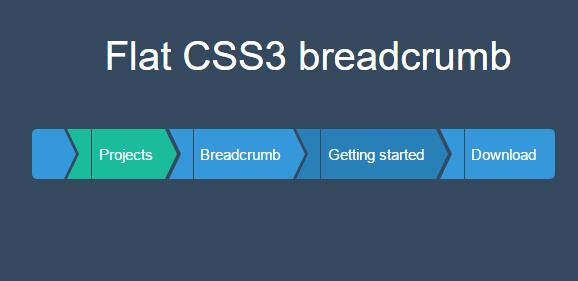 html5 css3面包屑导航菜单样式代码