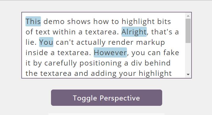 textarea文本框里关键字高亮效果的javascript特效代码