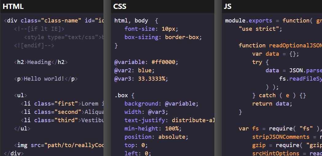 网页源代码高亮显示效果的javascript插件特效站长素材