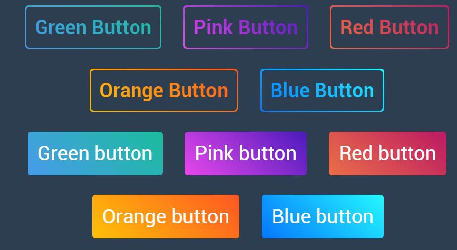 css3 button按钮颜色渐变动画效果的html素材代码