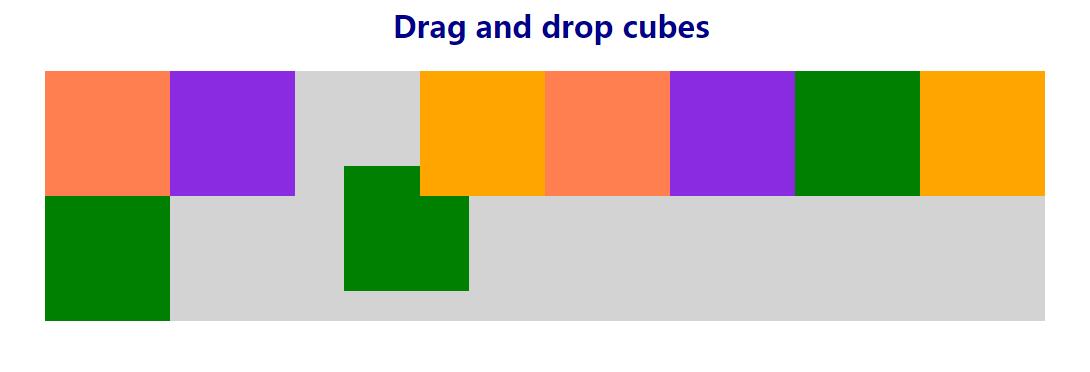 html5拖放移动多维数据集JS代码 Drag and drop cubes JS