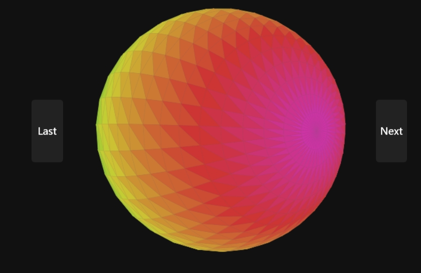 3d球状体旋转颜色渐变特效html5 canvas代码素材