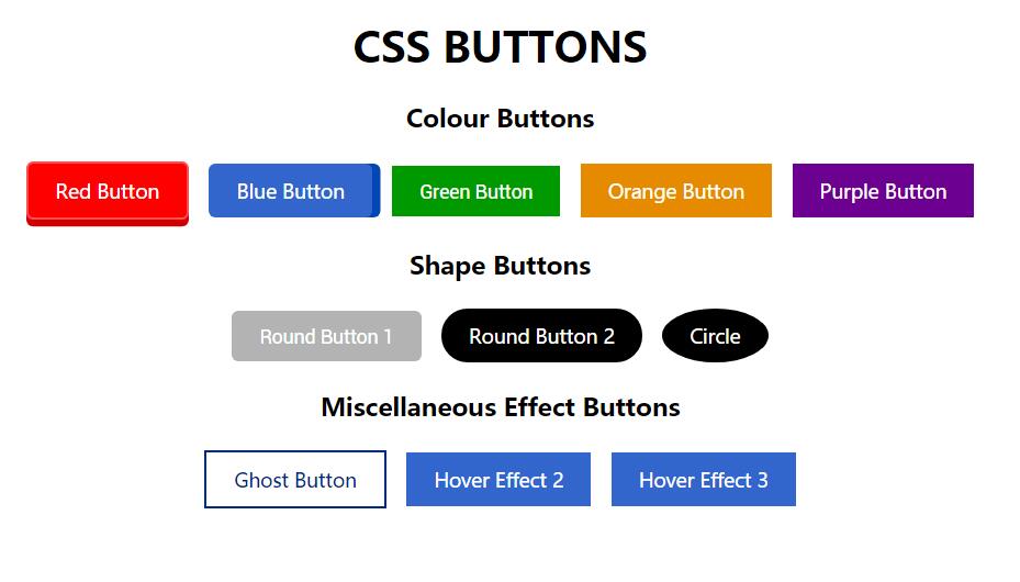 div css button按钮圆角阴影样式网页代码