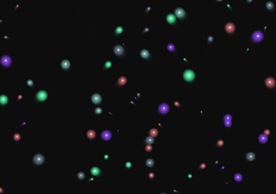 鼠标点击时显示引力特效canvas星光点点漂移动画JavaScript代码