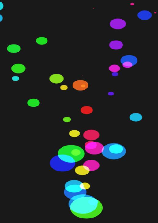 canvas画布彩色泡状椭圆鼠标跟随特效JavaScript代码