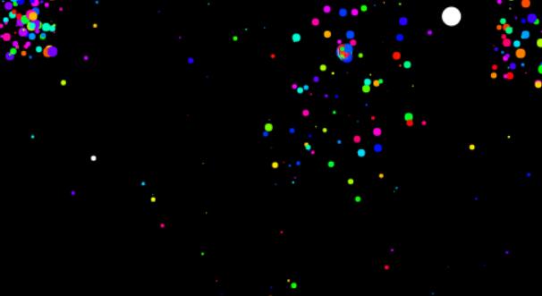 canvas画布夜空中烟花绽放动画特效网页素材JavaScript代码