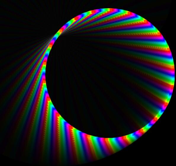 彩虹圆圈图层移动影子效果canvas画布网页模板代码