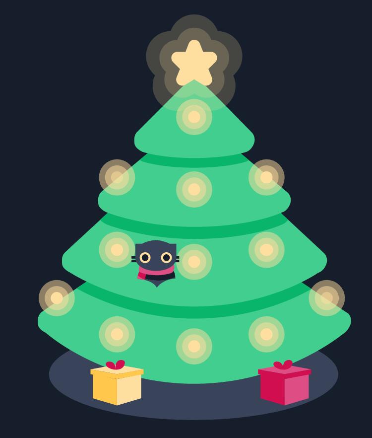 svg圣诞树图形特效html5模板网页素材代码