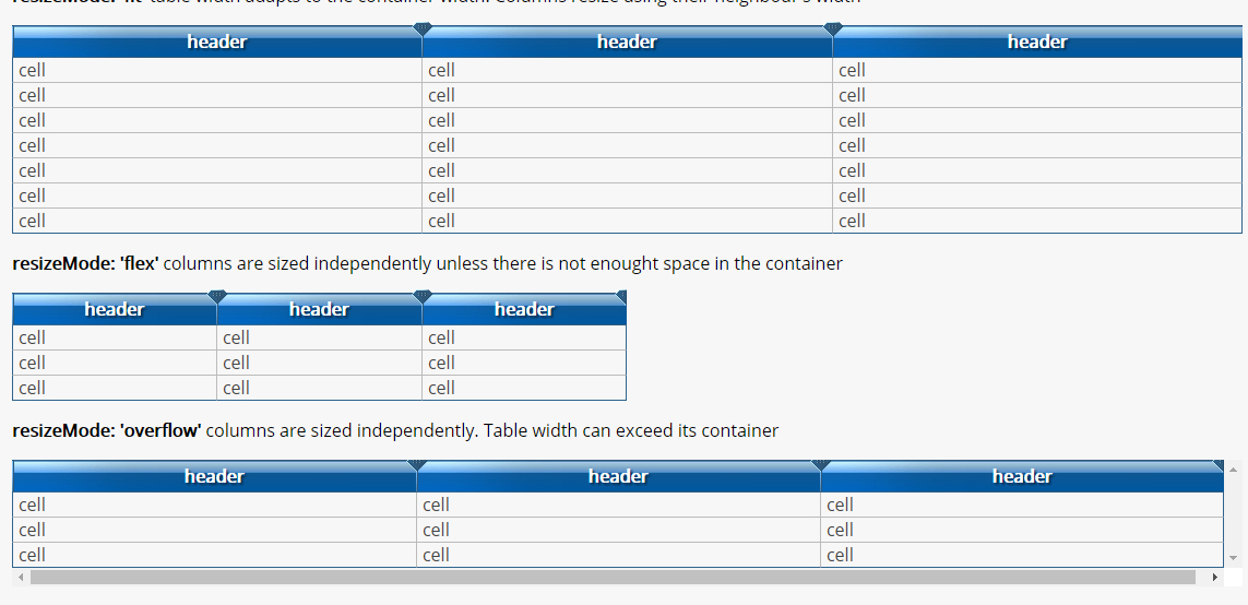 网页table表格美化实现纵向宽度调整特效jQuery代码