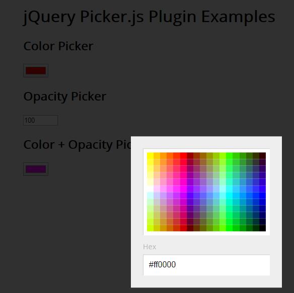 网页自定义取色插件jQuery选择器代码