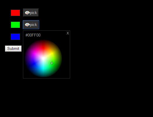 自定义球形网页颜色取色器插件代码