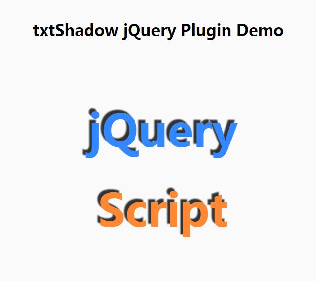 鼠标移动文字定向显示txtShadow阴影特效插件jQuery选择器代码