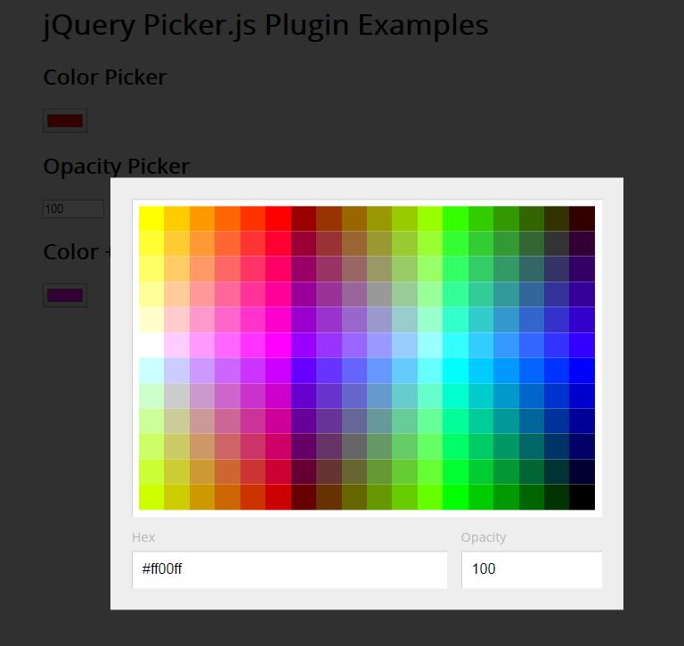 网页color颜色选择器插件jQuery站长素材代码