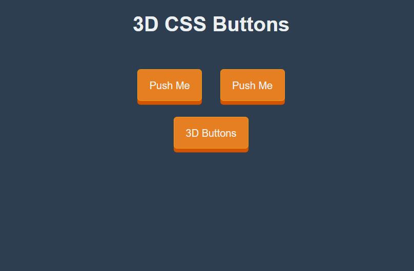 3D css3圆角立体button按钮样式网页素材代码
