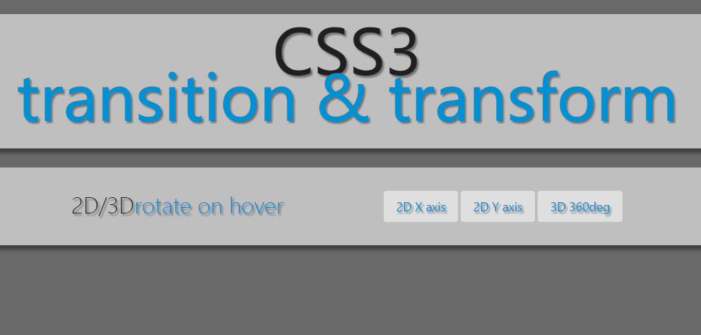 css3 transition和transform属性鼠标悬浮旋转动画特效样式代码