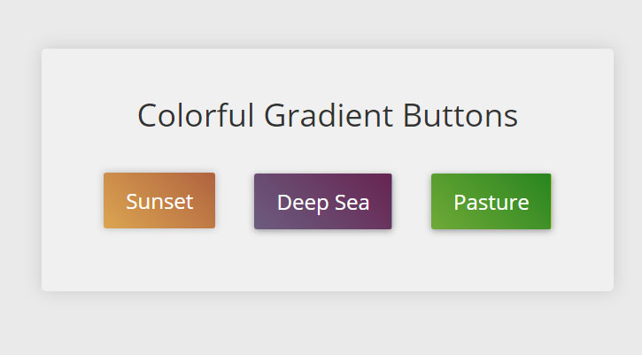 多彩的渐变button按钮素材css3样式代码