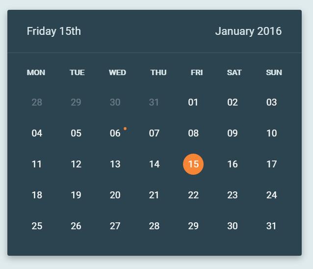 blog博客网站模板日历插件jQuery选择器代码