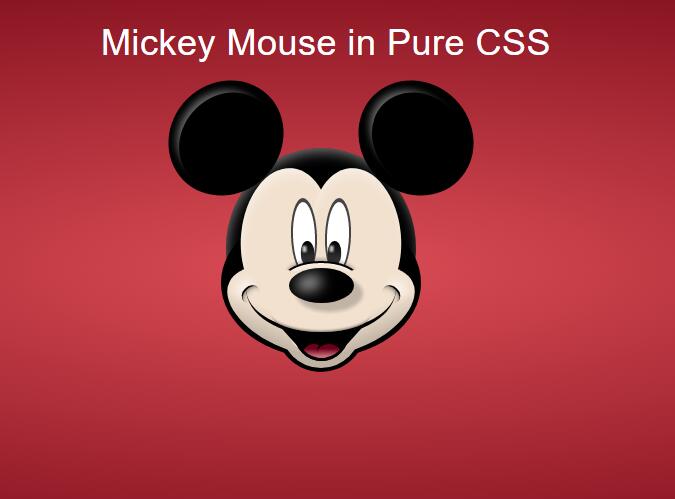 纯css3米老鼠头像卡通漫画图标样式代码