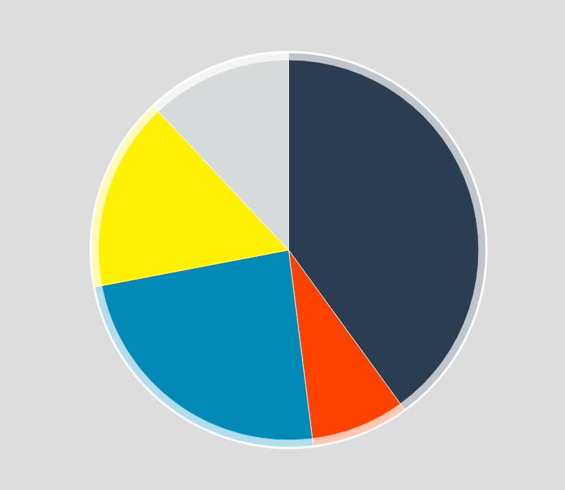 带tooltip文字信息提示和鼠标效果的SVG饼图统计图代码
