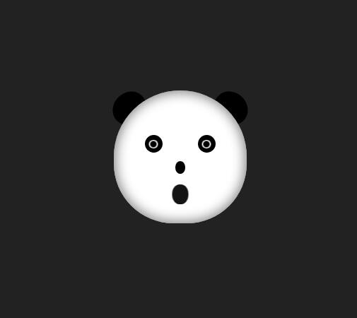 网页动画熊猫娃娃脸部表情css3样式代码