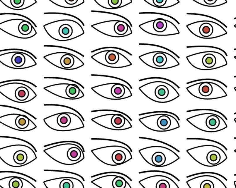 html5 canvas画布绘制眼睛图形特效JavaScript代码