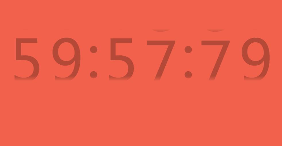 JavaScript时间时分秒数字动画切换特效插件代码
