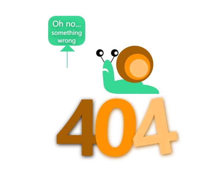 css3文字404蜗牛左右徘徊动画特效样式代码