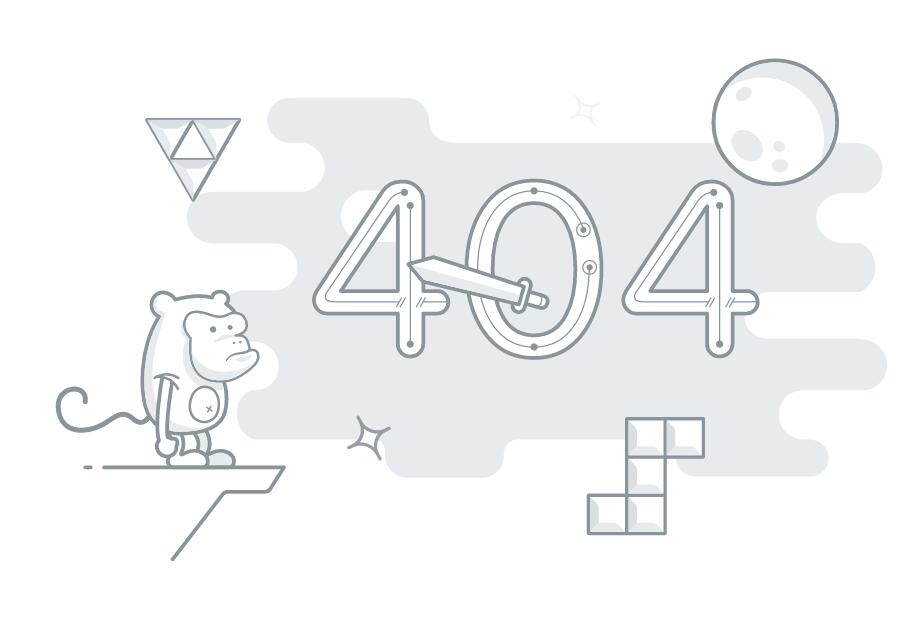 svg网页404几何图形单页面特效代码