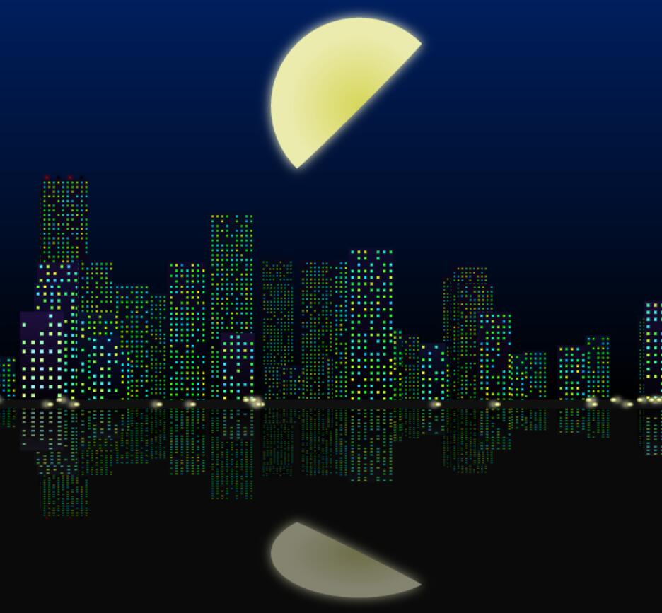 html5网站模板canvas特效夜景艺术欣赏JavaScript代码