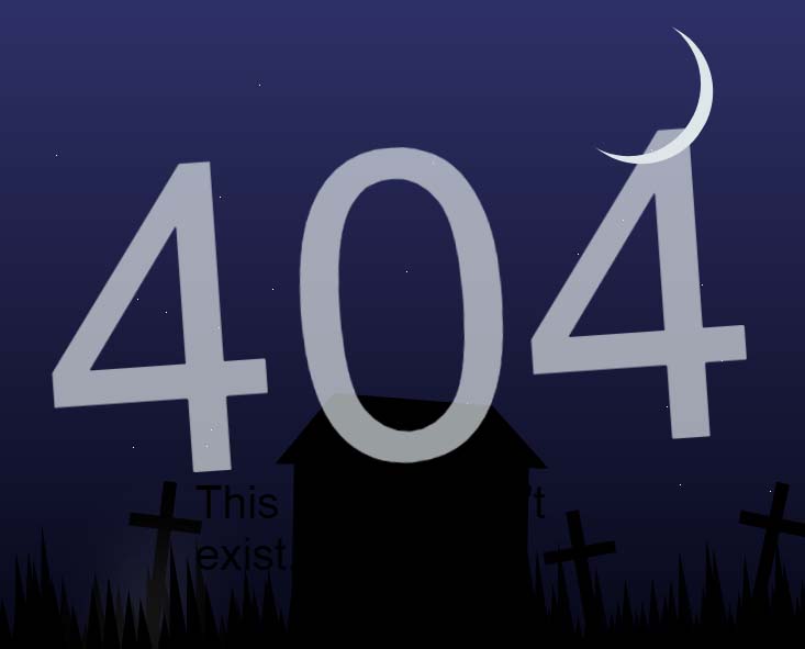 夜间景色404单页面模板样式素材代码