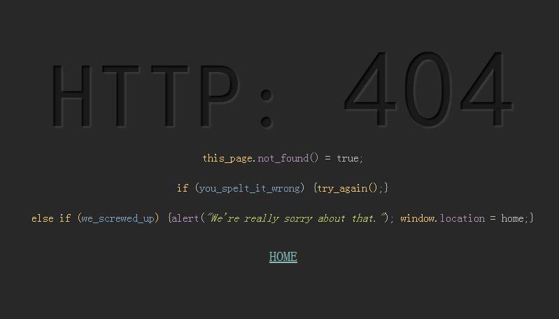 网站模板代码主题404错误页面样式