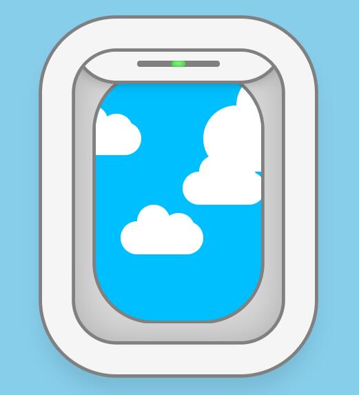 html5css3圆角飞机窗口开关切换动画特效样式代码