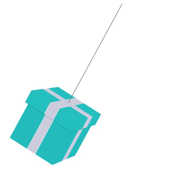 css3立方体礼物盒子吊坠摇摆动画样式代码