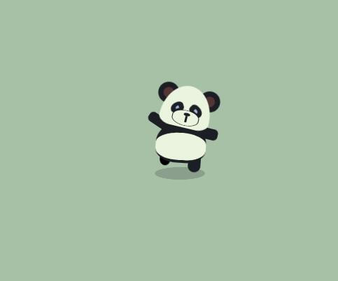 html5css3熊猫摇摆动画样式特效代码