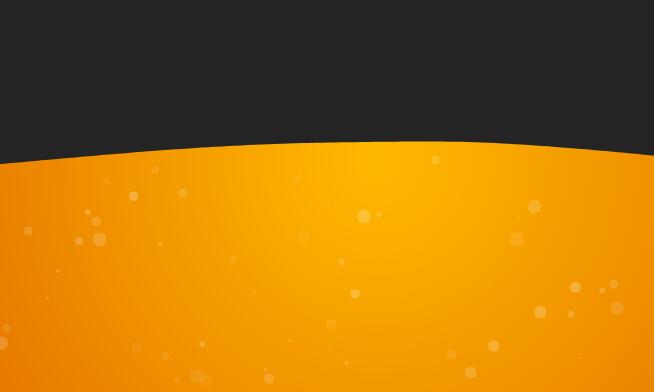 canvas橙黄色水珠气泡升起波浪起伏动画效果