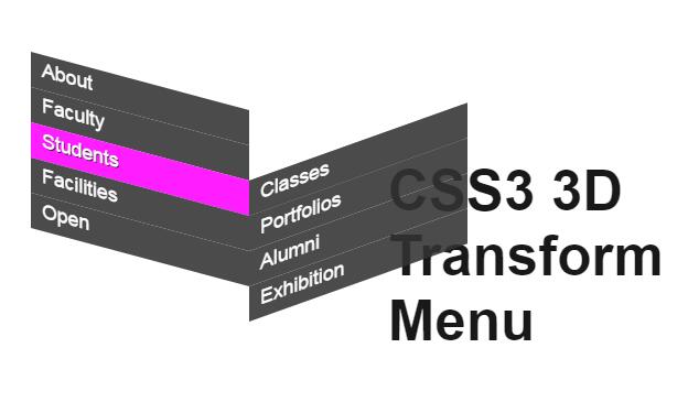 css3倾斜导航菜单栏鼠标hover特效样式代码