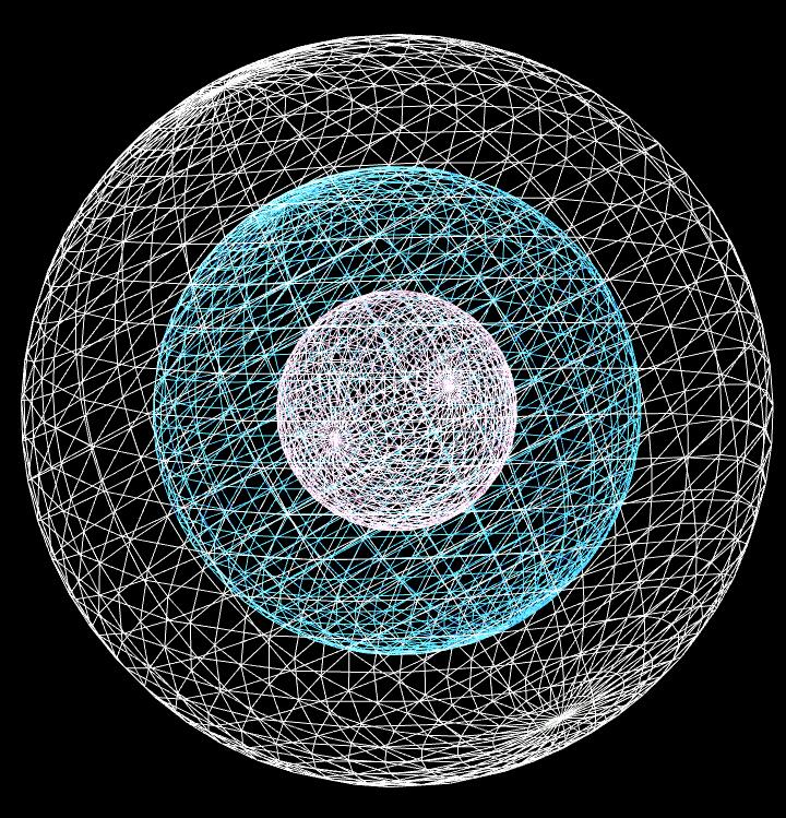 canvas-3d线条轮廓球形旋转动画js代码