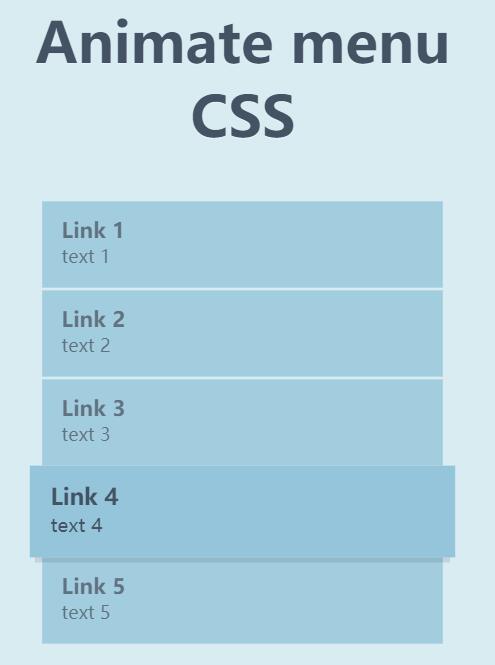 css3 Animate menu动画导航菜单样式代码