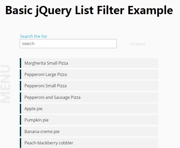 jQuery文字列表input文本框关键字搜索功能代码
