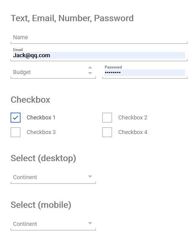 网页form表单数字邮箱密码标签验证代码