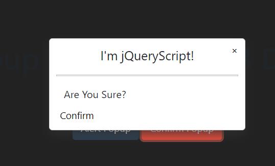 自定义Confirm文字提示框jquery插件代码