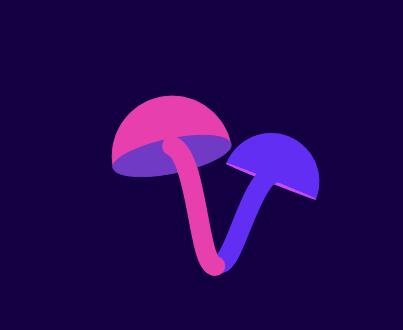 canvas画布3d蘑菇图形旋转js特效代码