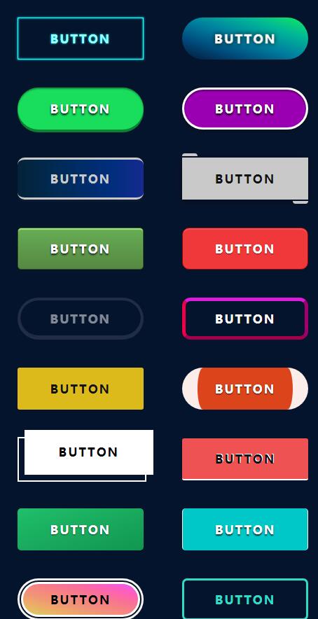 十八种css3圆角3d阴影button按钮样式代码