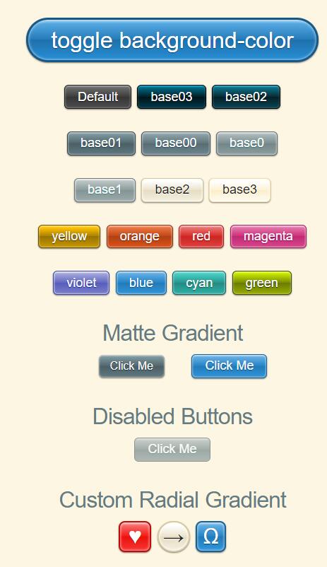 网页div圆角阴影button按钮素材样式代码