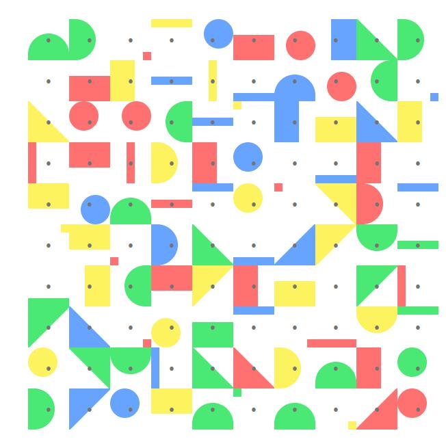 鼠标click点击彩色七巧板图形随机显示特效代码